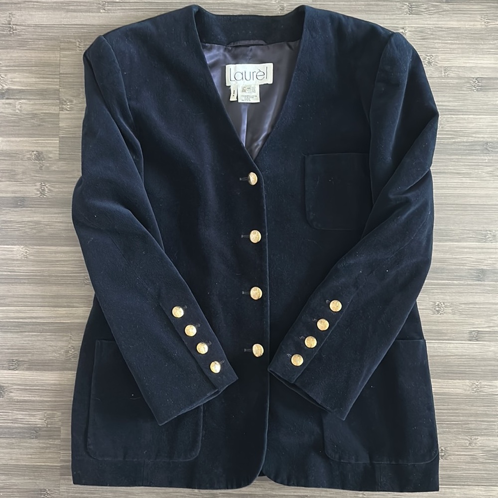 Laurel Velvet Blazer - Size 42/US 12
